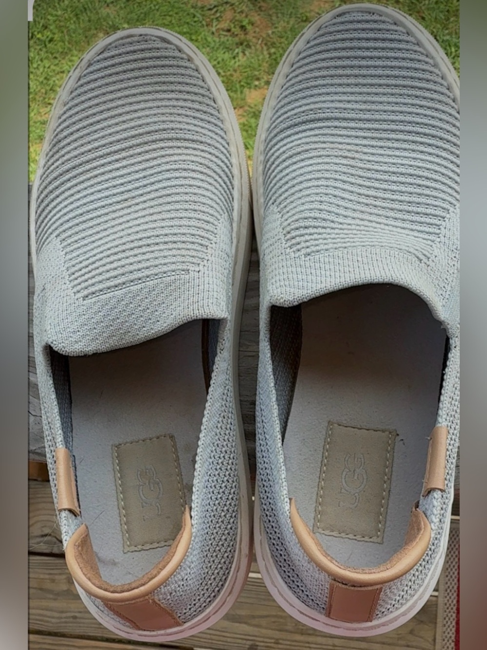 Ugg Sammy Metallic Knit Slip On Shoes Sneakers Women’s Size 7.5